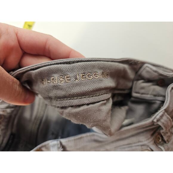 American eagle size 0 R grey hi rise skinny grey jeggings jeans juniors casual - Picture 8 of 8